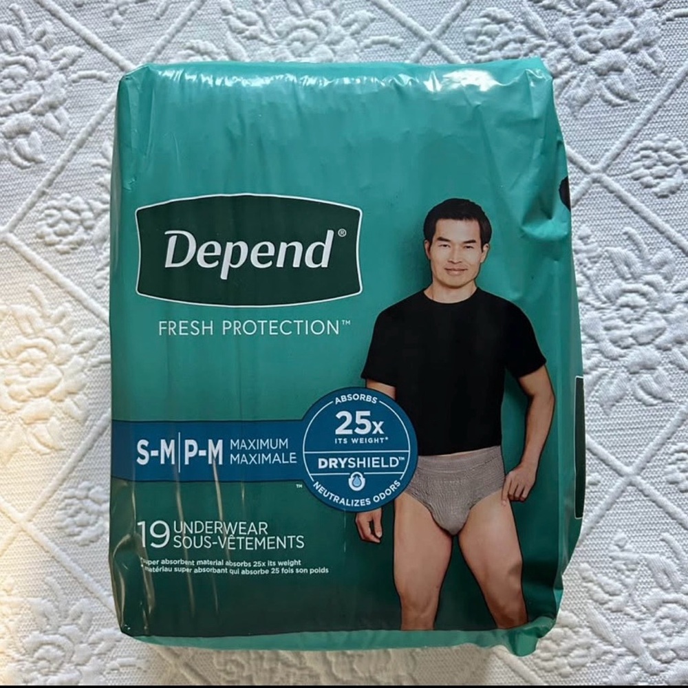 Depend men underwear small medium 19 count